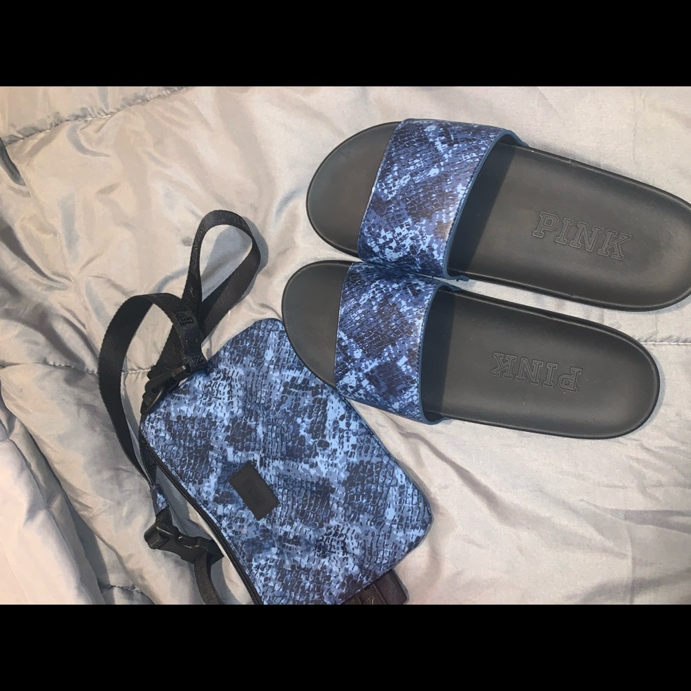 🌟✨Pink Slides with matching bag.🌟✨